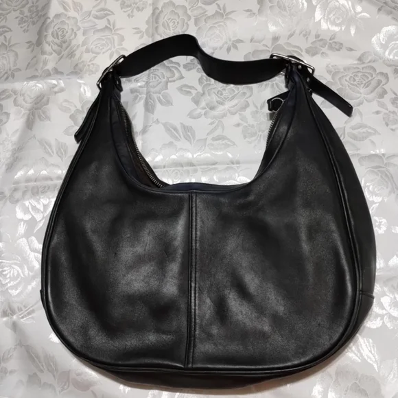 美品✨vintage coach old shoulder bag BLACK Extremely Rare Made In USA Old Coach 9408 Shoulder Bag Black